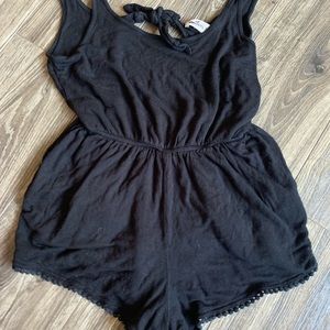 Hollister Black Pom Pom Romper